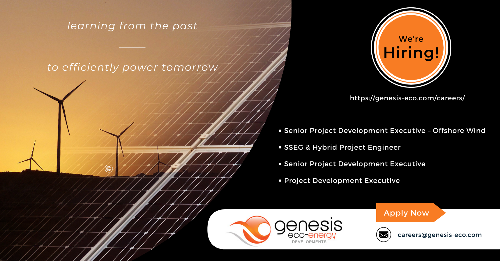 Career at Genesis Eco-Energy Developments